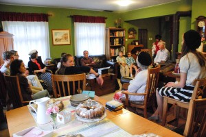 A house meeting in the Solc home.
